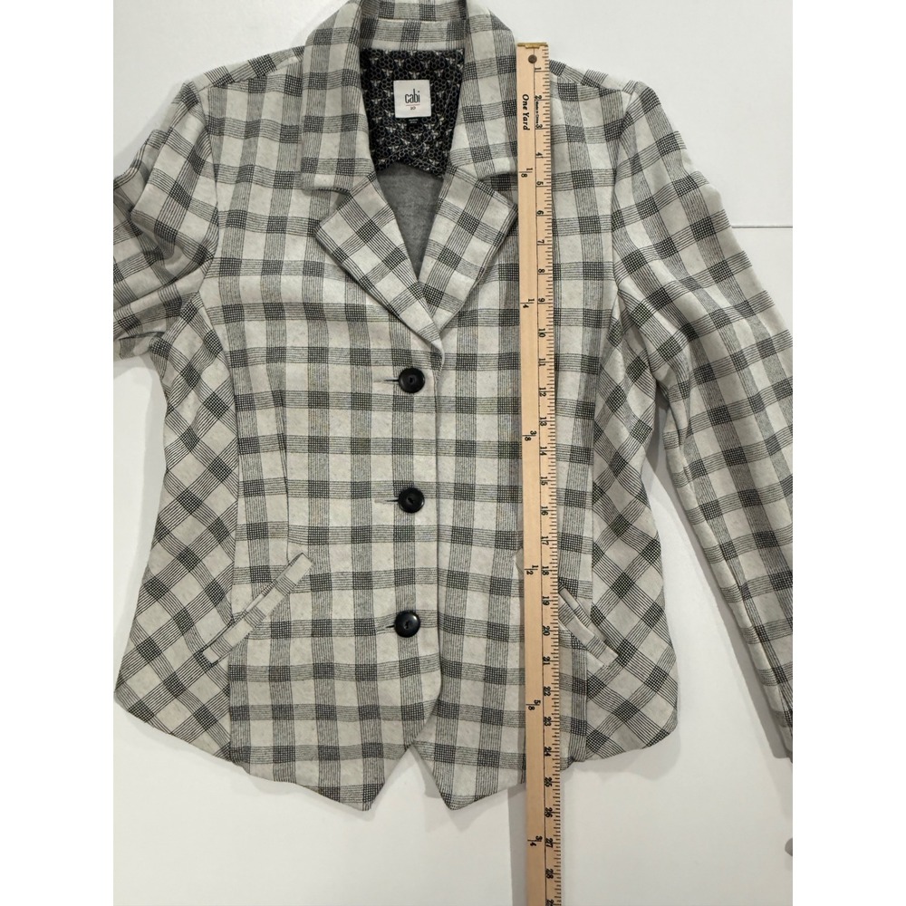 Cabi 5292 Valentina Checked Ponte Knit Blazer Jacket Women's Size 10 W453 - Picture 8 of 9